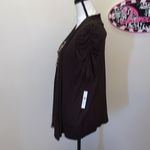 AB Studio NWT  cheetah print layered top with attached cardigan Photo 2