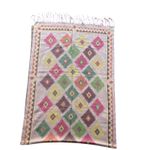 Mexican Artisan Reversible Woven Poncho Pink Multicolor Festival Boho Wrap Photo 9