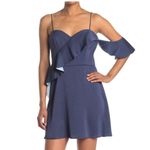 ABS Allen Schwartz Allen Schwartz ABS Celine Ruffed Mini Dress Denim Blue Photo 1