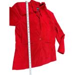 VTG Y2K Denim & Co Red Corduroy Button Front Blazer Jacket M Size M Photo 6