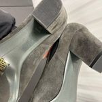 Lola Cruz Suede Leather Pointed Toe Heeled Ankle Booties EU 40 US 9 Gray Photo 4