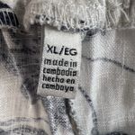 Ella Moss XL Linen Blend Wide Leg Pants Pull On Blue Floral Pockets Resort Beach Photo 6