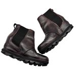 Sorel Joan of Arctic Wedge II Chelsea Waterproof Boots Burgundy Leather Size 7.5 Photo 0