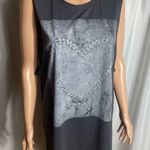 Cotton On Women’s Size M Gray Sleeveless Tank Top Long with Heart Design Photo 0