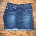 Madewell  distressed stretch denim straight raw hem size 27 skirt Photo 1