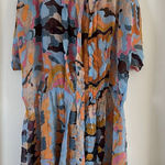 Diane Von Furstenberg  Dress Short Sleeve Crew Neck Pullover Silk Size 6 Boho Photo 0
