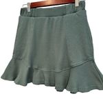 Free People Beach Social Set SKIRT ONLY Dried Pine Green Blue Ruffle Mini Photo 3