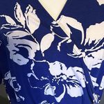 Lands' End Lands’ End Plus Size Blue & White Floral Midi Dress 3X (24W-26W) Photo 2