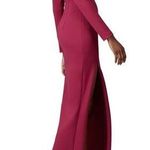 Black Halo Akasha long sleeve leg split Gown in Ruby Red sz 10 Photo 1