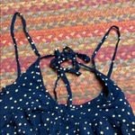 CATCH ME NAVY POLKA DOT CAMI TIERED SUNDRESS Tan Size M Photo 3