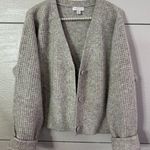 Topshop  Light Gray Cardigan Cropped Medium Photo 0