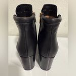 Salvatore Ferragamo  Florian Black Ankle Booties Gold Buckle Size 5 EUC Photo 4