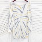 Cato Tie Dye V Back Tunic Sweater Dress White Yellow Gray XL Photo 7