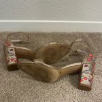 Inc international INC Embroidered International Concepts Women’s Gold Glitter Block Heel Floral Photo 1