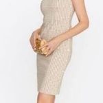 J. McLaughlin Tan Paulson Gingham Dress size 10 Photo 0