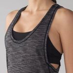 Lululemon Size 8 Glide And Stride Tank A/B Bra Top Black HBLK Mesh Run Yoga Photo 0