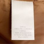 Christopher & Banks  Cognac Suede Leather Jacket Size XL Zip Front Crochet Trim Photo 11