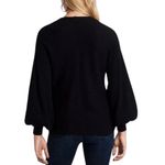 1. State Sweater Womens Small Black Oversized Ribbed Knit Balloon Sleeve V-Neck Photo 1