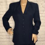 Morgan Taylor Petites Navy Blue Skirt Suit Y2K 8P Photo 1