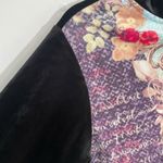 Coldwater Creek floral velvet zip up hoodie Size XS Photo 3