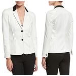ATM Stretch Twill Schoolboy Blazer Jacket Ivory & black Size Medium Photo 9