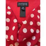Enfocus Studio Polka Dot Dress Women's Fit & Flare Cowl Neck Sleeveless Red, 14 Photo 2