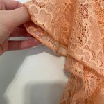 Torrid  3 Plus Size Super Soft V-Neck Lace Bodice Tiered Babydoll Top Peach Boho Photo 14