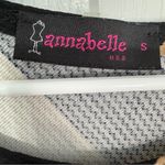 Annabella cream black striped short sleeve size small Photo 2