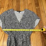 Maje  Asymmetric Black White Animal Print Faux Wrap‎ Ruffle Romela Dress Size 34 Photo 10