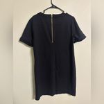 J.Crew  Black Gold Zippered Pockets Zipper Back Dress Size 10 Short Sleeve Photo 1