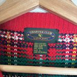 Charter Club Vtg  ladies Plaid Multi Color Crewneck Sweater with Anchor size L Photo 4
