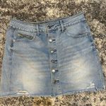 American Eagle  Front Button Denim Mini Skirt Photo 0