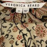 Veronica Beard Beige Derby Paisley Silk Midi Dress Womens Size 00 Ruffles Photo 1