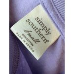 Simply Southern Long Sleeve tee shirt Small Sunflower Dreams T-Shirt Purple Top Photo 3
