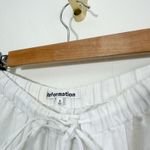 Reformation  | Olina 100% Linen Straight-Leg Drawstring Pants in White Photo 8