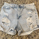 SO  Light Blue Distressed Jean Shorts Photo 0