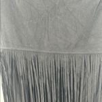fab'rik  Black Sheath faux suede fringe Dress short sleeve M concert festival Photo 6