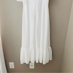 Lulus Only Lovers Swiss Dot Short Cape Sleeve Midi Dress White Sz XS Photo 10