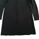 Eileen Fisher Silk Cotton Interlock Long Cardigan Jacket Black Size Medium Photo 1