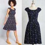 Modcloth • Emily & Fin Day After Day Dress in Shooting Stars navy comet print Photo 2