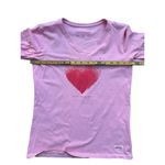 Life is Good  Women's Scattered Hearts Long Sleeve Crusher Vee Tee Size Small Photo 3