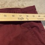 st. john's bay  Pants Womens 18W Wine Red Cargo Straight Leg High Rise Stretch Photo 3