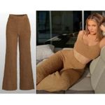 SKIMS  Cozy Knit Wide Leg Lounge Pants In Camel Size L/XL Plush Warm Relaxed Photo 1