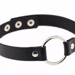 Black O Ring Chocker Necklace New Photo 0