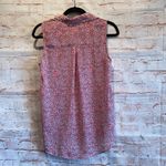 H&M HM sleeveless blouse pink floral 0 flowy collared Photo 5