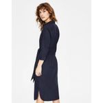 Boden US 4 Navy Shirt Dress Linen Belted Midi Button Down NEW Blue Photo 1