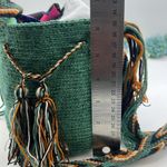 Colombian Wayuu Mochila/tote Size Mini Green, Hand Made Green Photo 5