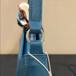 Gramercy & Grand | Vegan Shoulder Bag with Scarf Accent Blue Photo 3