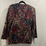 Vintage Multicolor Blazer with Button Details Red Size 18 Photo 2