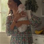 Garden Blue Long Sleeve Bishop Sundress Size M Photo 12